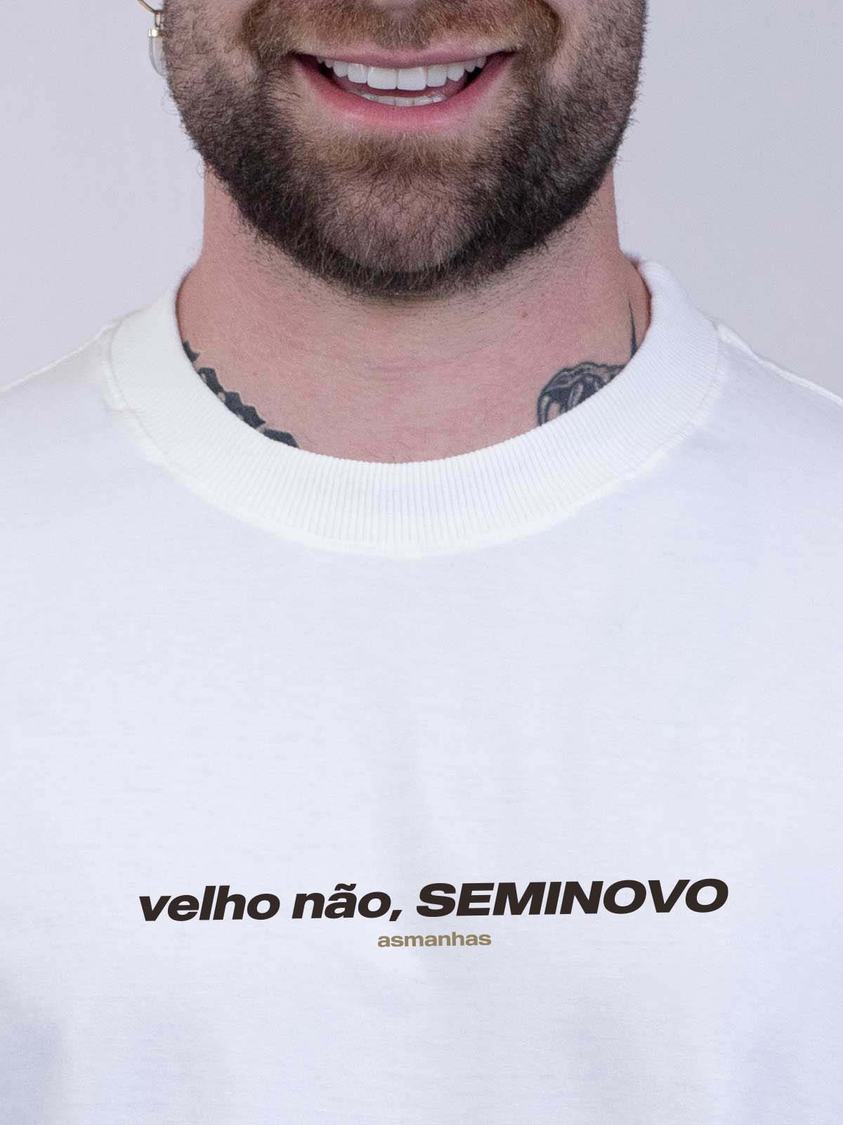 Camiseta Oversized Velho não, Seminovo Asmanhas
