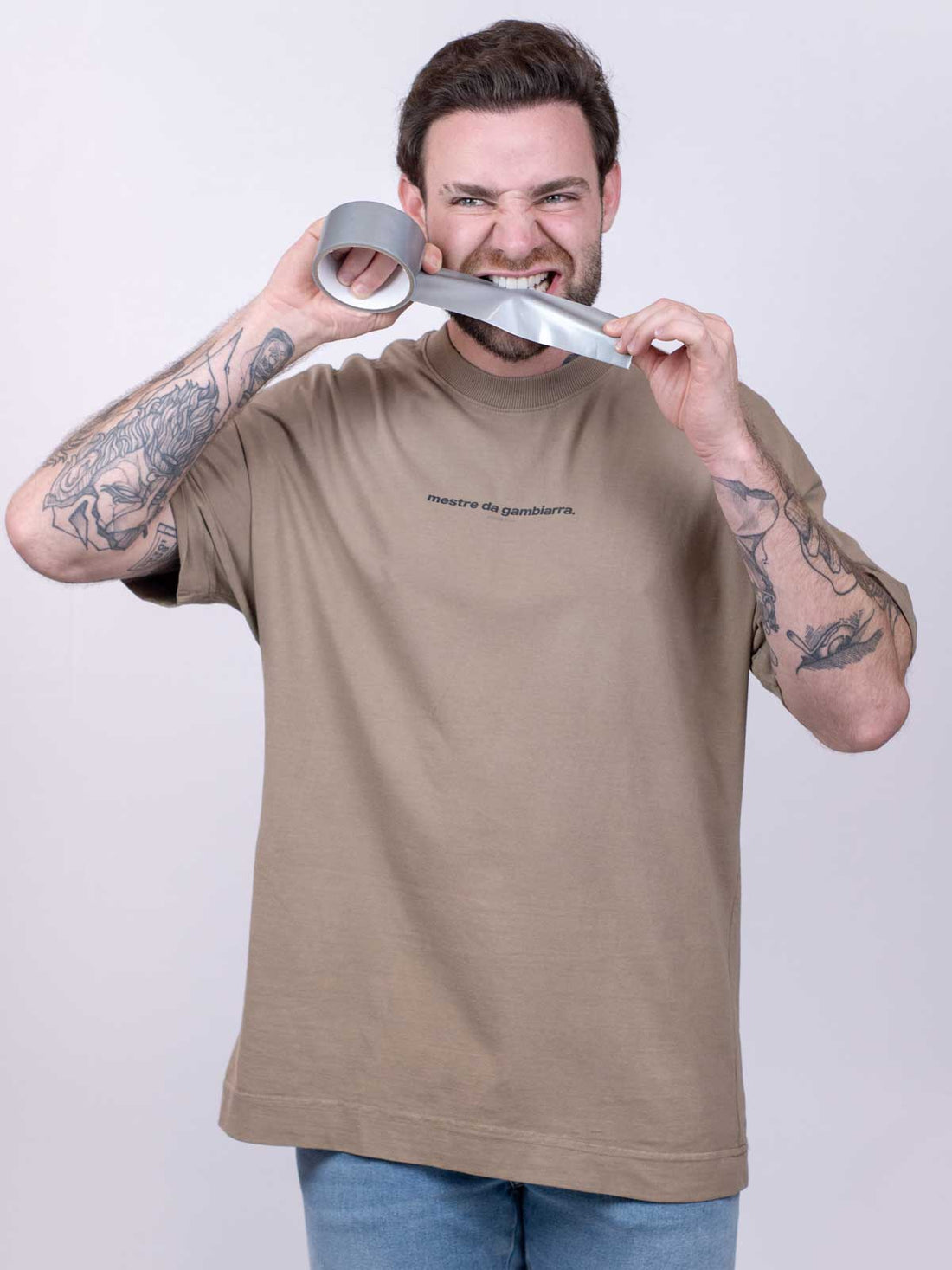 Camiseta Oversized Mestre da Gambiarra Asmanhas