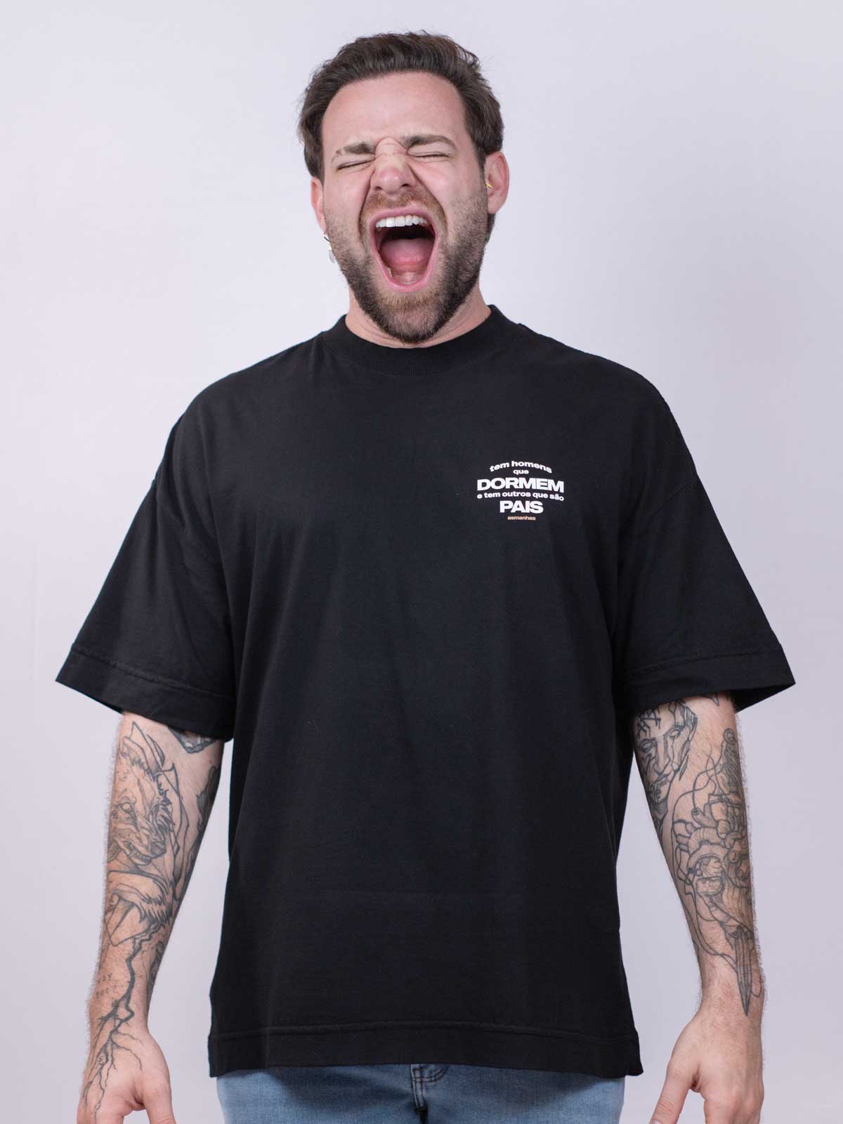 Camiseta Oversized Pais Não Dormem Asmanhas