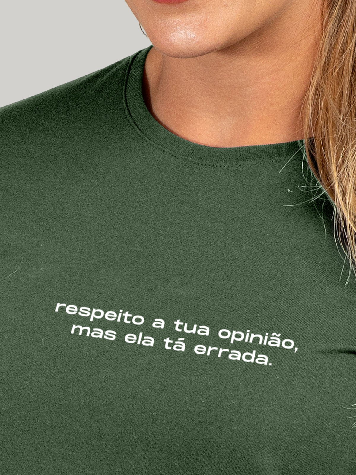 Camiseta Feminina Respeito a Tua Opinião Asmanhas