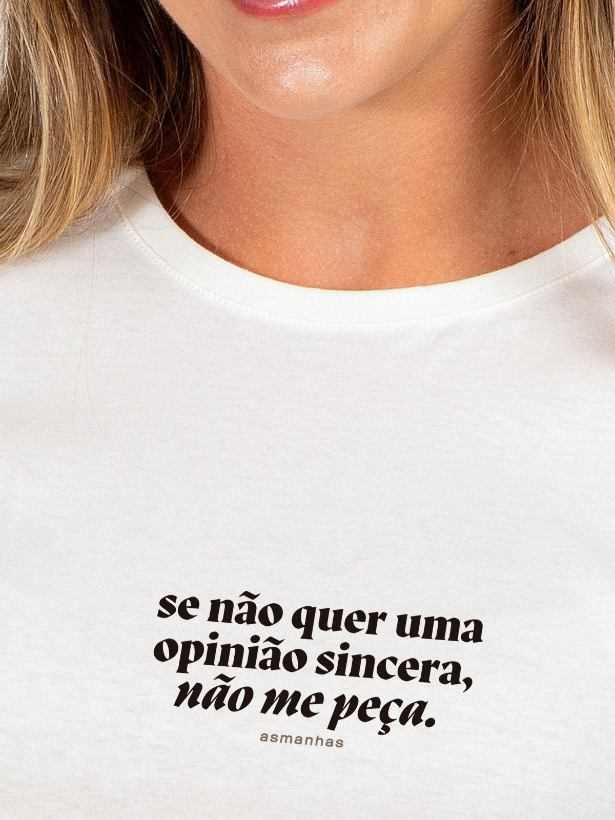 Camiseta Feminina Opinião Sincera Asmanhas