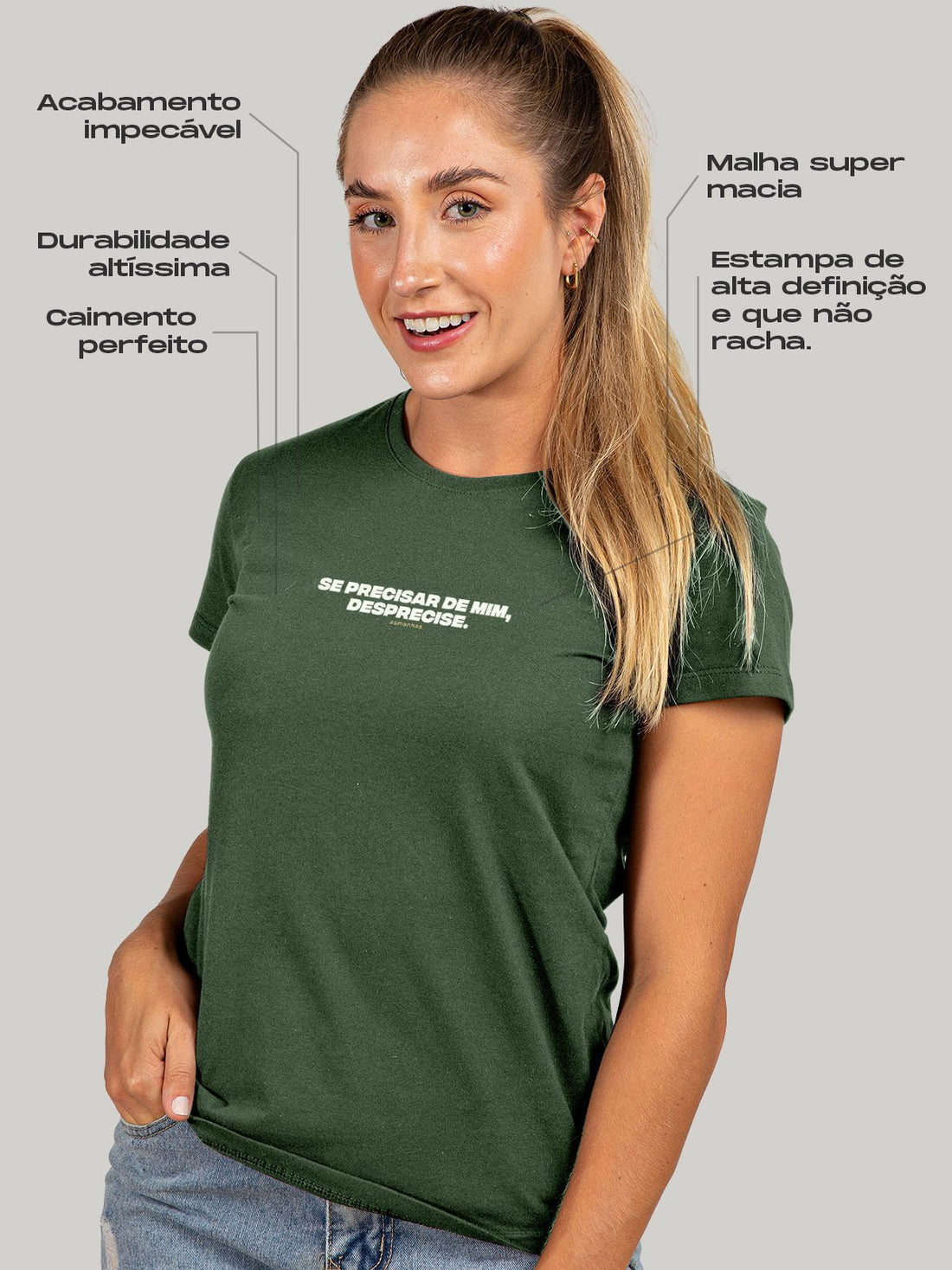 Camiseta Feminina Desprecise Asmanhas