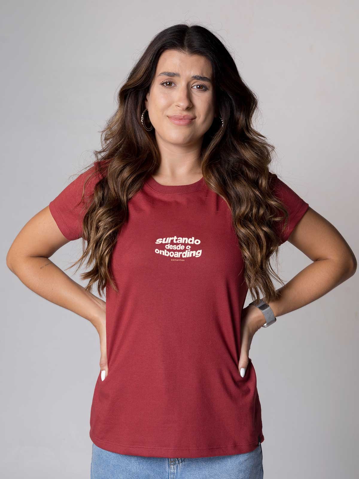 Camiseta Feminina Surtando Desde o Onboarding Asmanhas