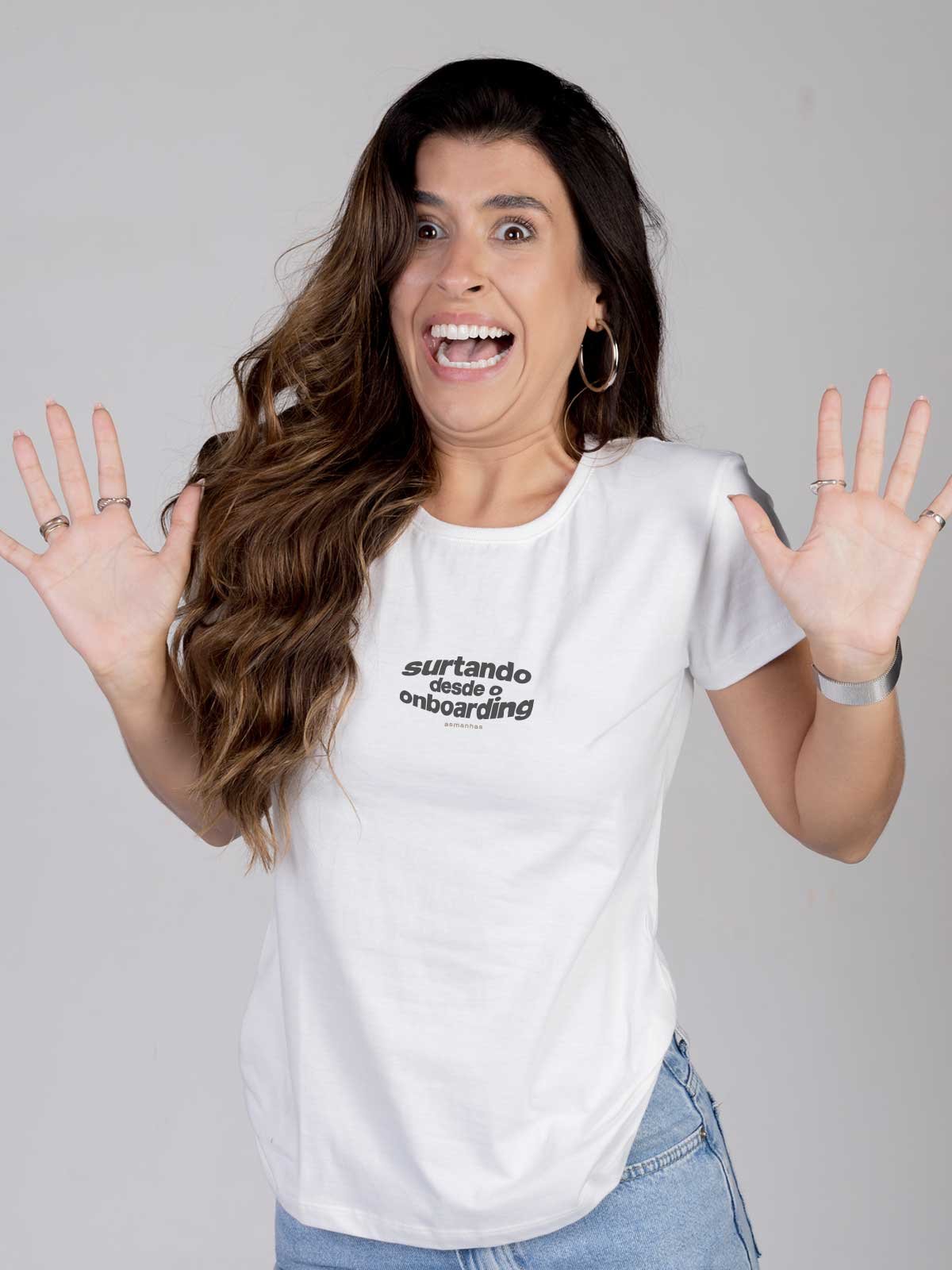 Camiseta Feminina Surtando Desde o Onboarding Asmanhas