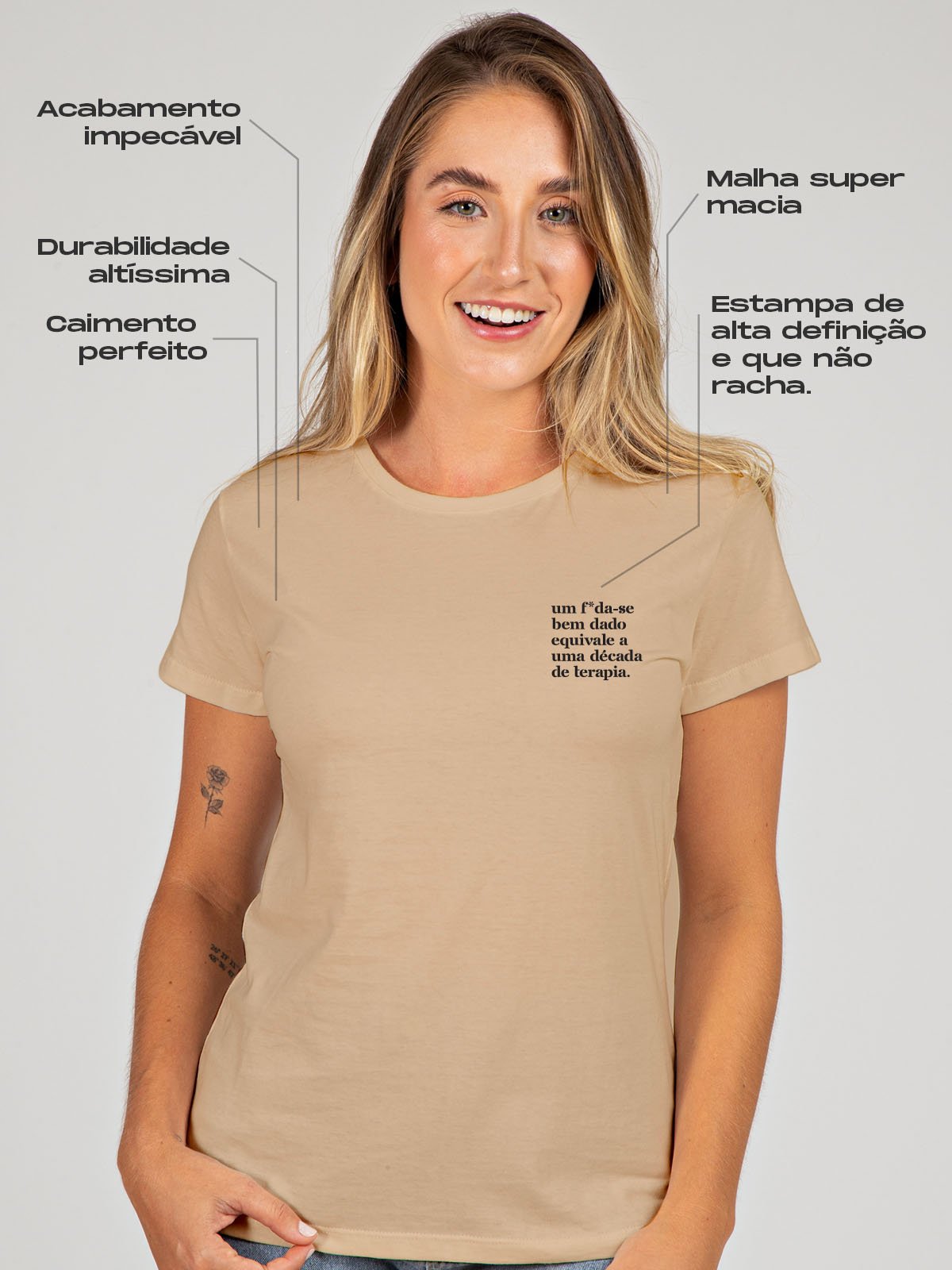 Camiseta Feminina Década de Terapia Asmanhas