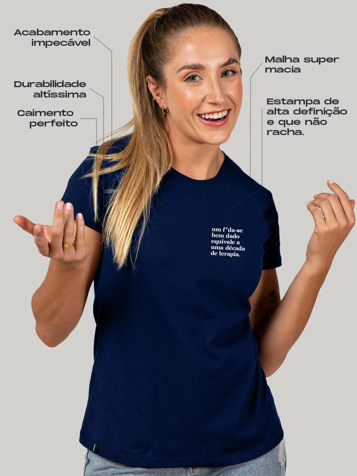 Camiseta Feminina Década de Terapia Asmanhas