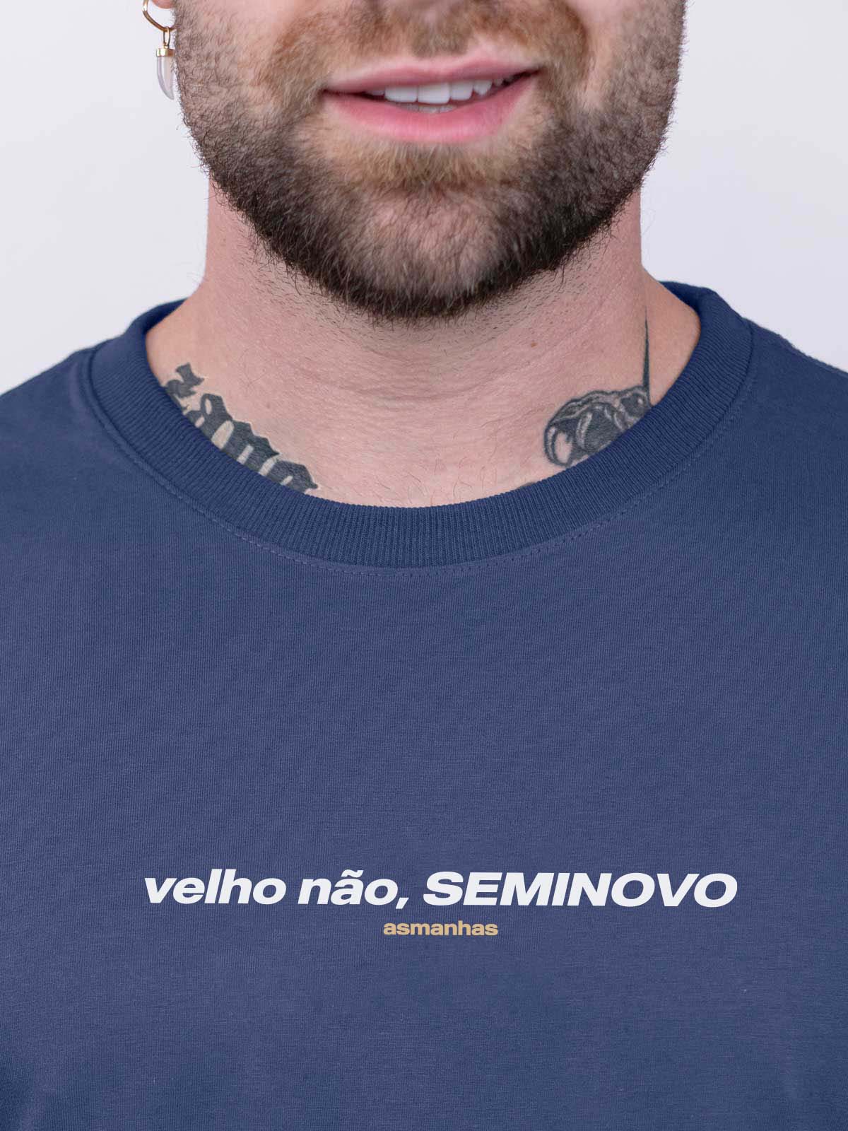 Camiseta Velho Não, Seminovo Asmanhas