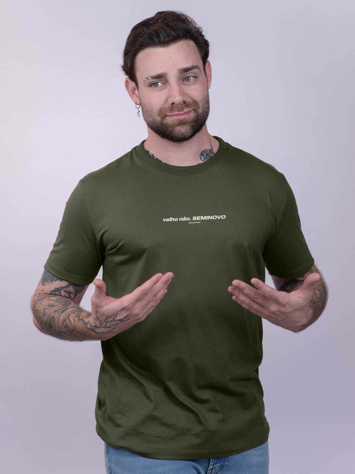 Camiseta Velho Não, Seminovo Asmanhas