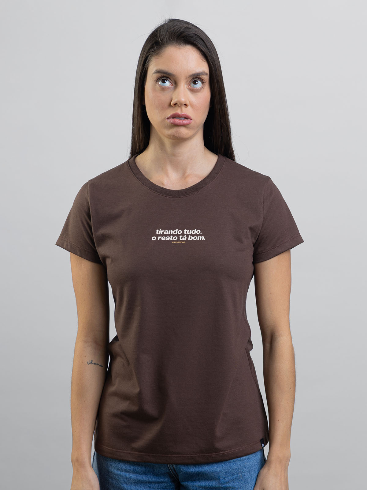 Camiseta Feminina Tirando Tudo Asmanhas