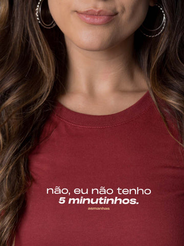 Camiseta Feminina Cinco Minutinhos Asmanhas