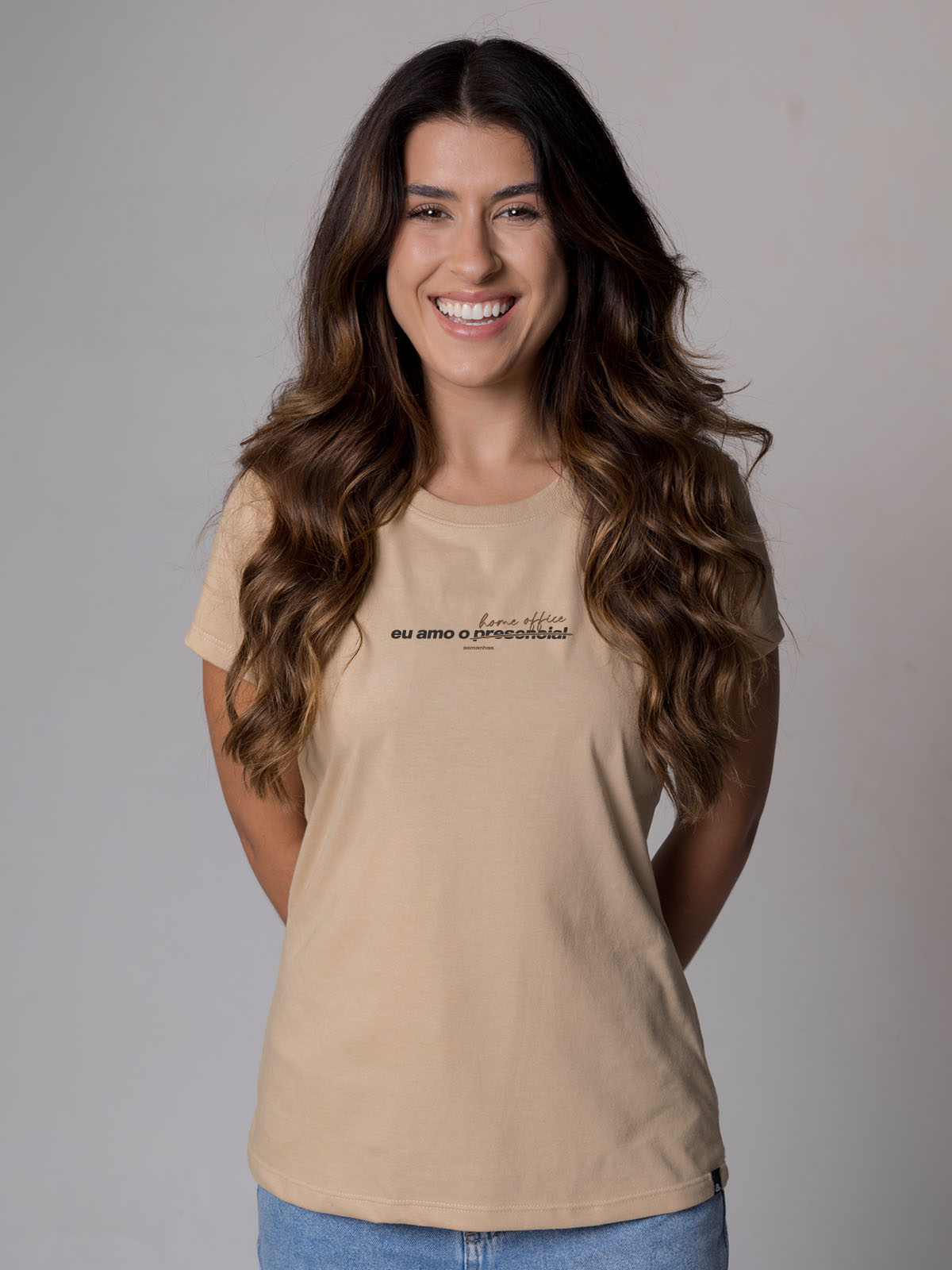Camiseta Feminina Eu Amo o Presencial Asmanhas