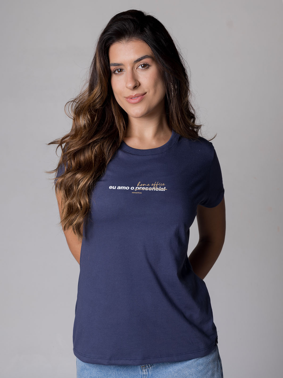 Camiseta Feminina Eu Amo o Presencial Asmanhas