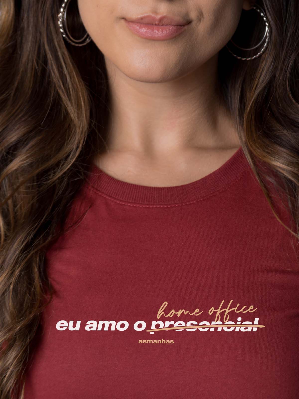 Camiseta Feminina Eu Amo o Presencial Asmanhas