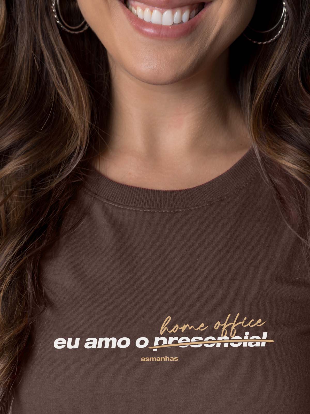 Camiseta Feminina Eu Amo o Presencial Asmanhas