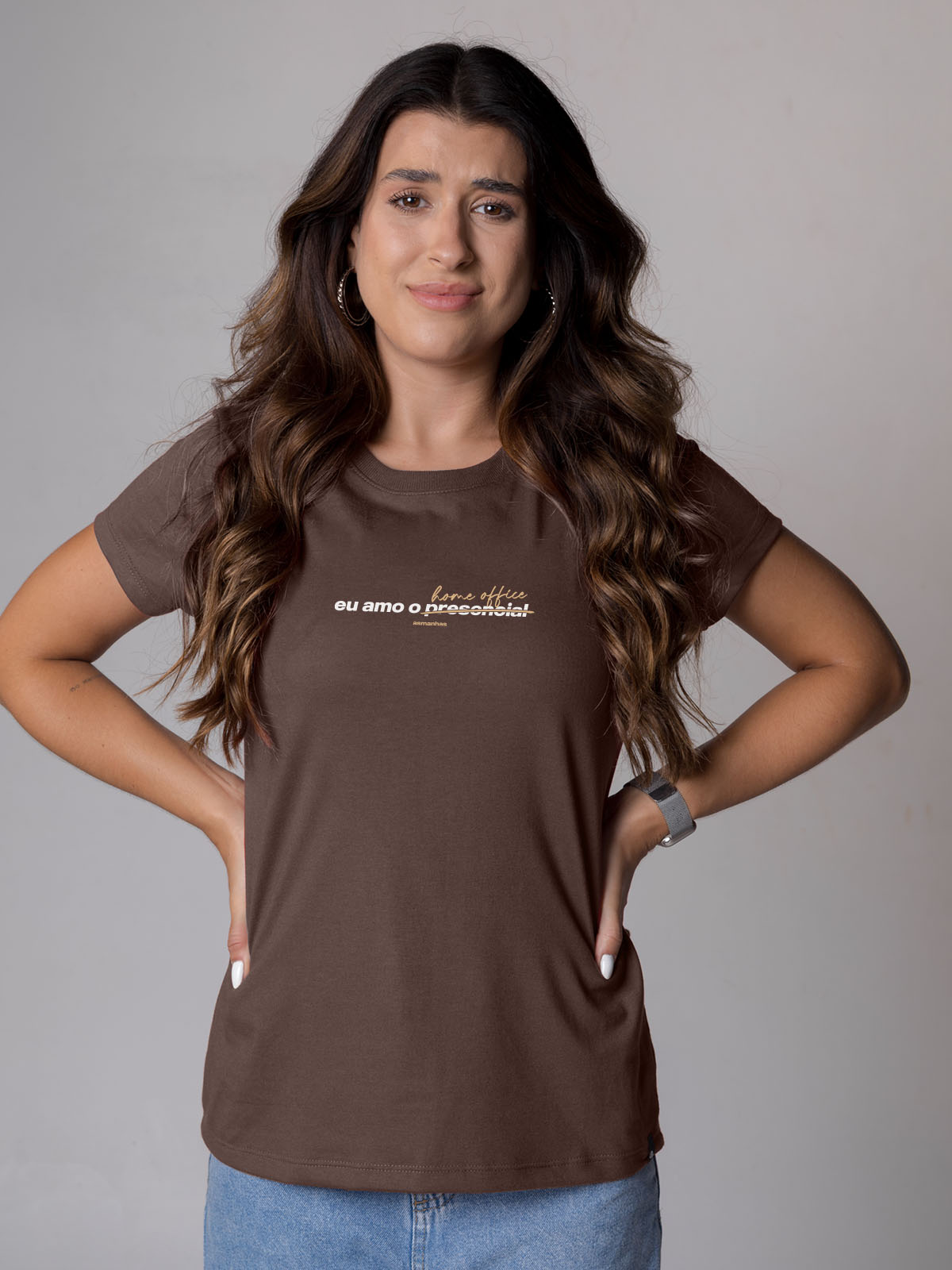 Camiseta Feminina Eu Amo o Presencial Asmanhas