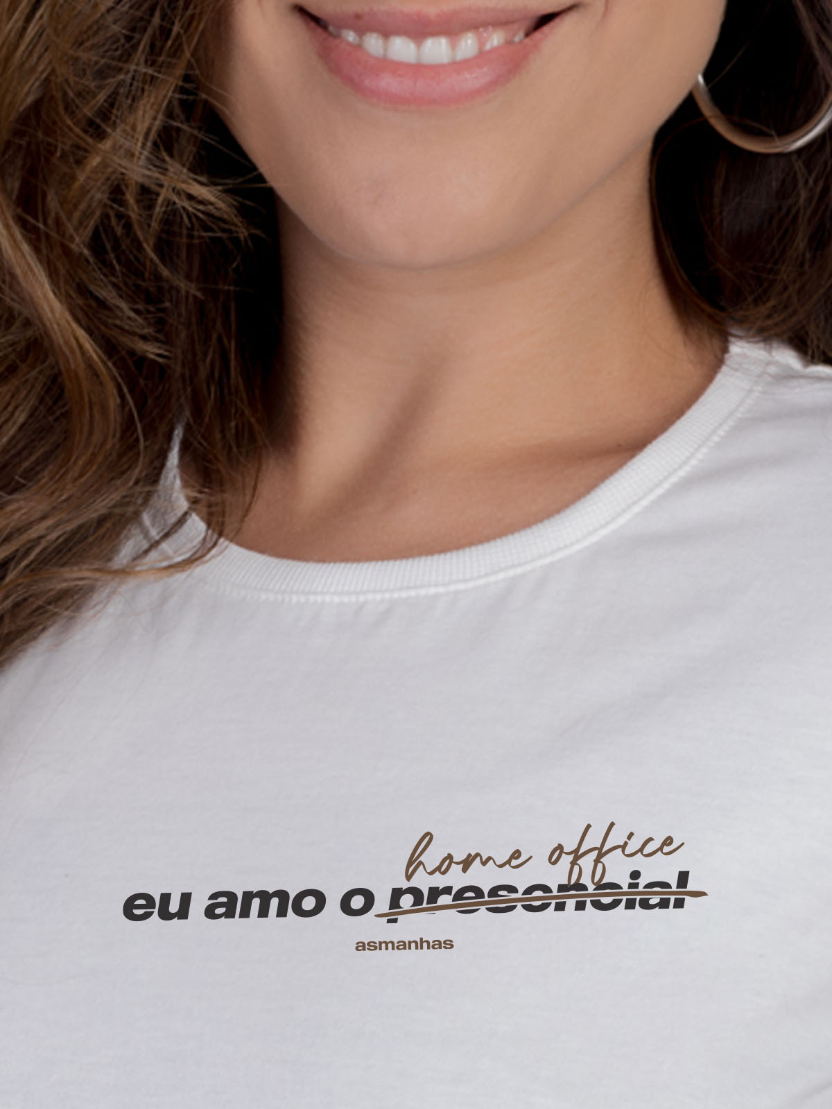 Camiseta Feminina Eu Amo o Presencial Asmanhas