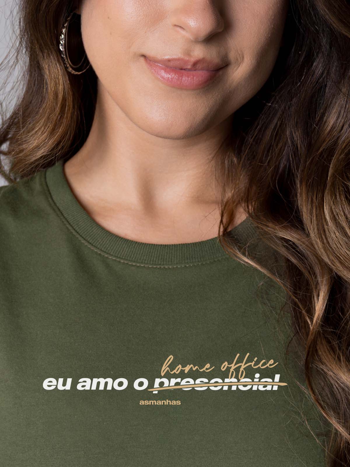 Camiseta Feminina Eu Amo o Presencial Asmanhas