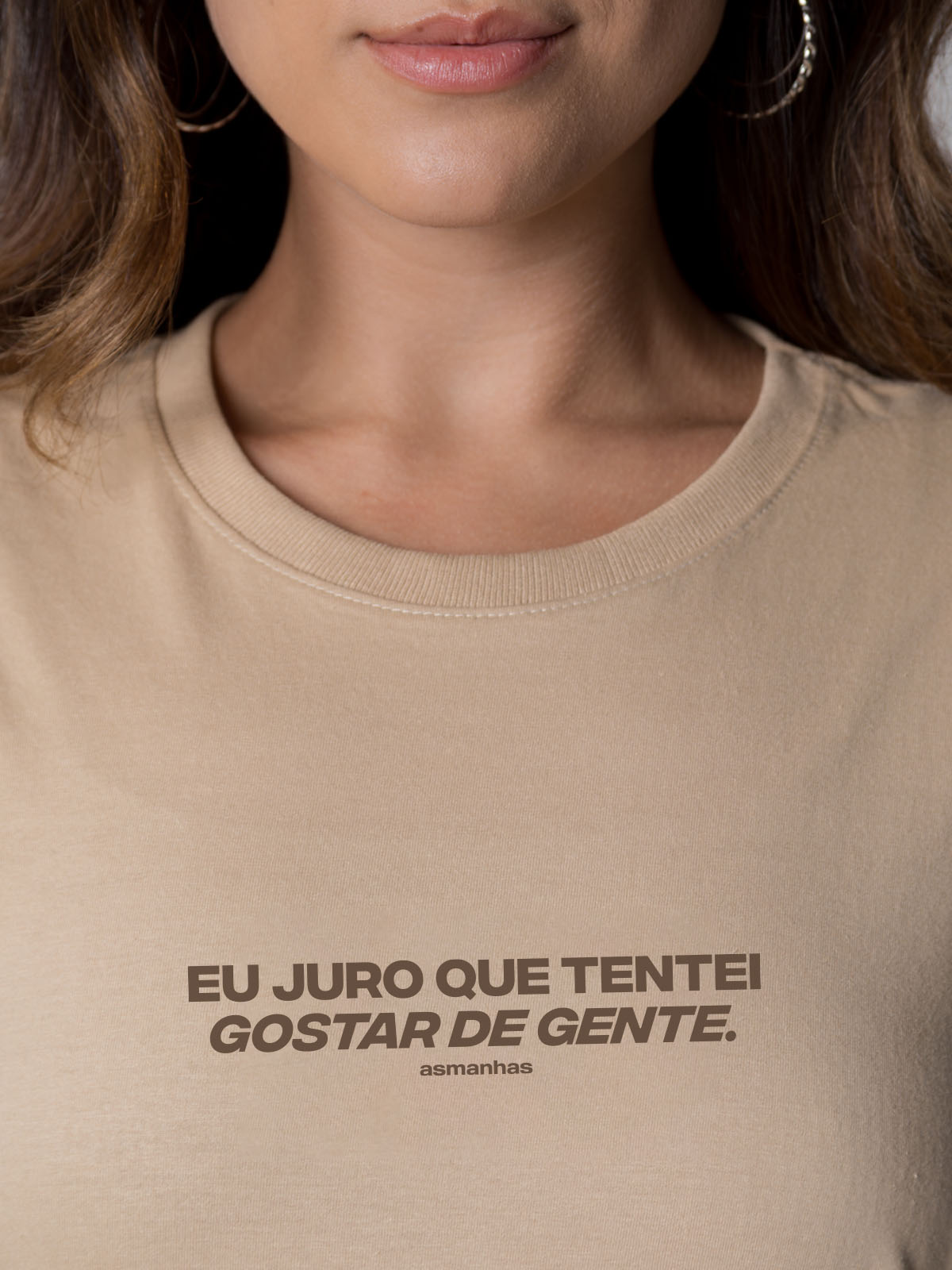 Camiseta Feminina Tentei Gostar de Gente Asmanhas