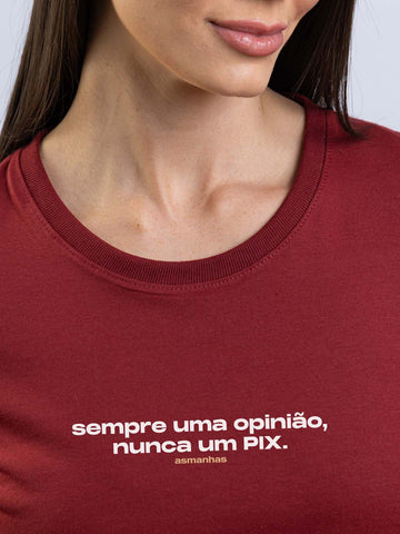 Camiseta Feminina Nunca Um Pix Asmanhas
