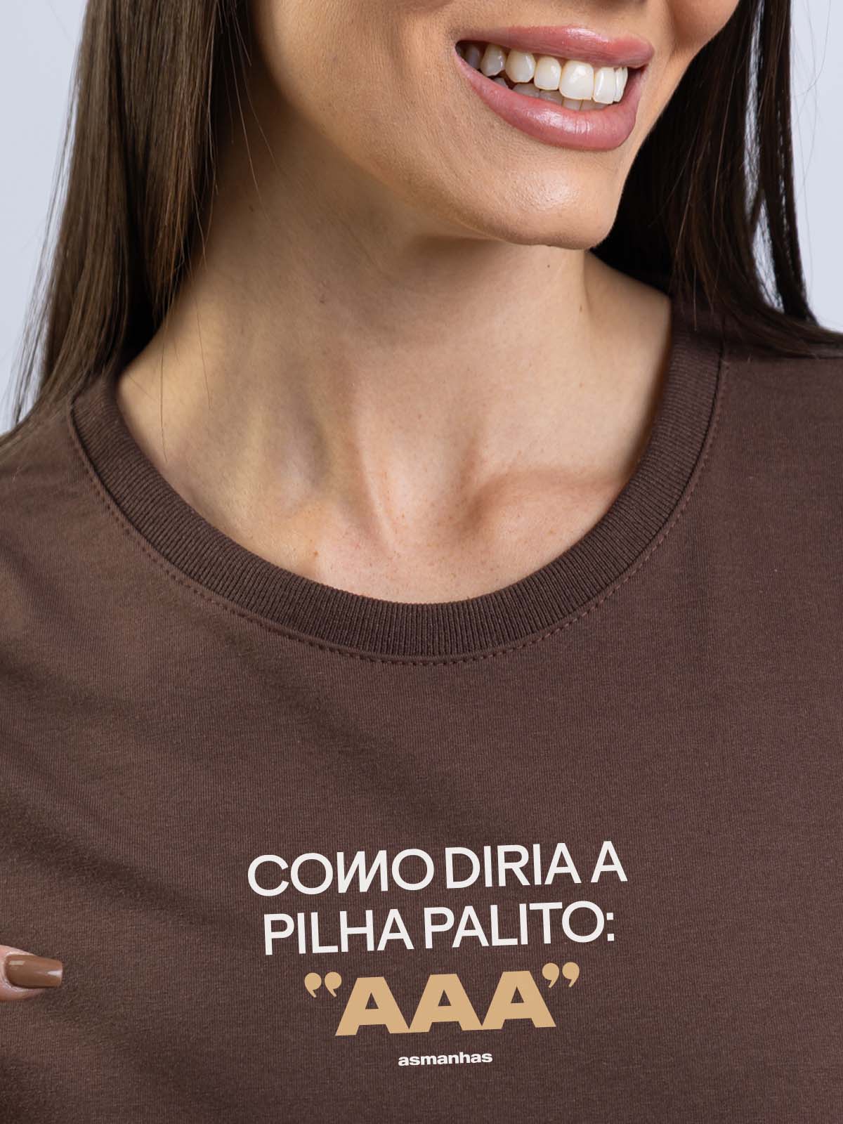 Camiseta Feminina Como Diria a Pilha Palito Asmanhas