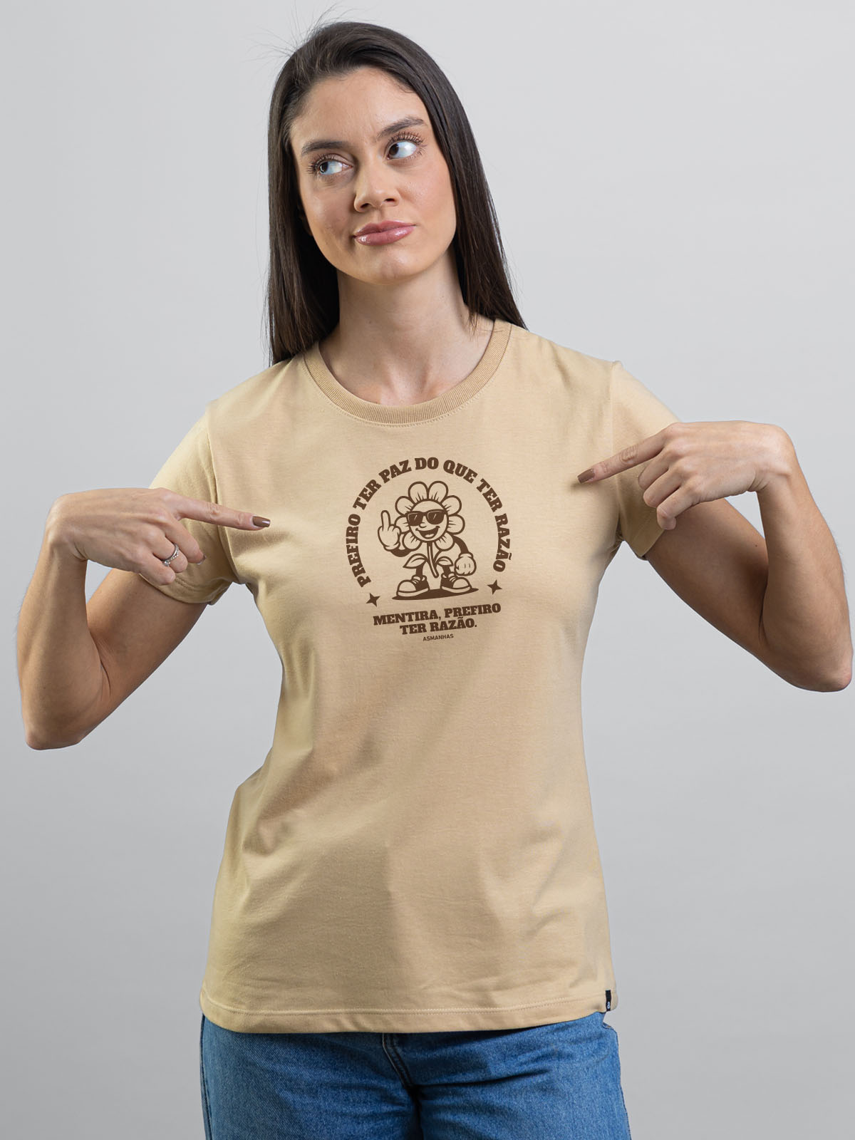 Camiseta Feminina Prefiro ter Razão Nova Asmanhas