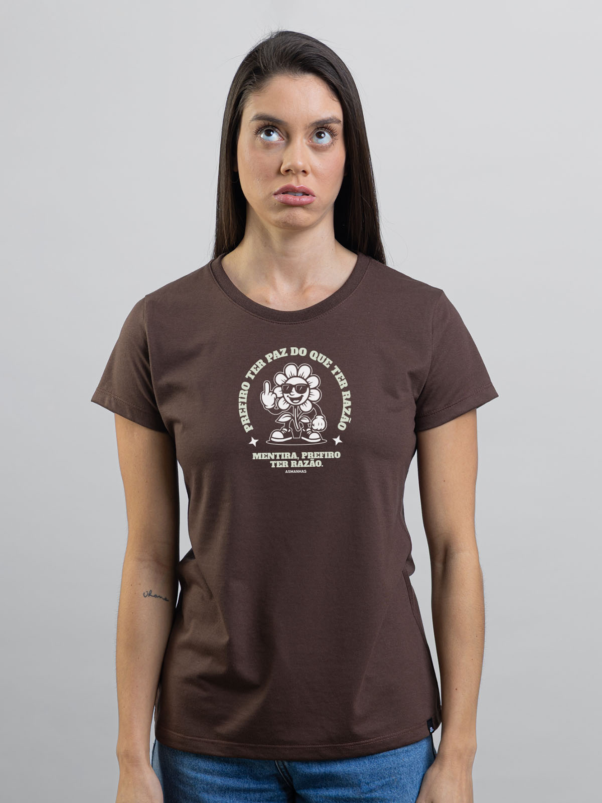 Camiseta Feminina Prefiro ter Razão Nova Asmanhas