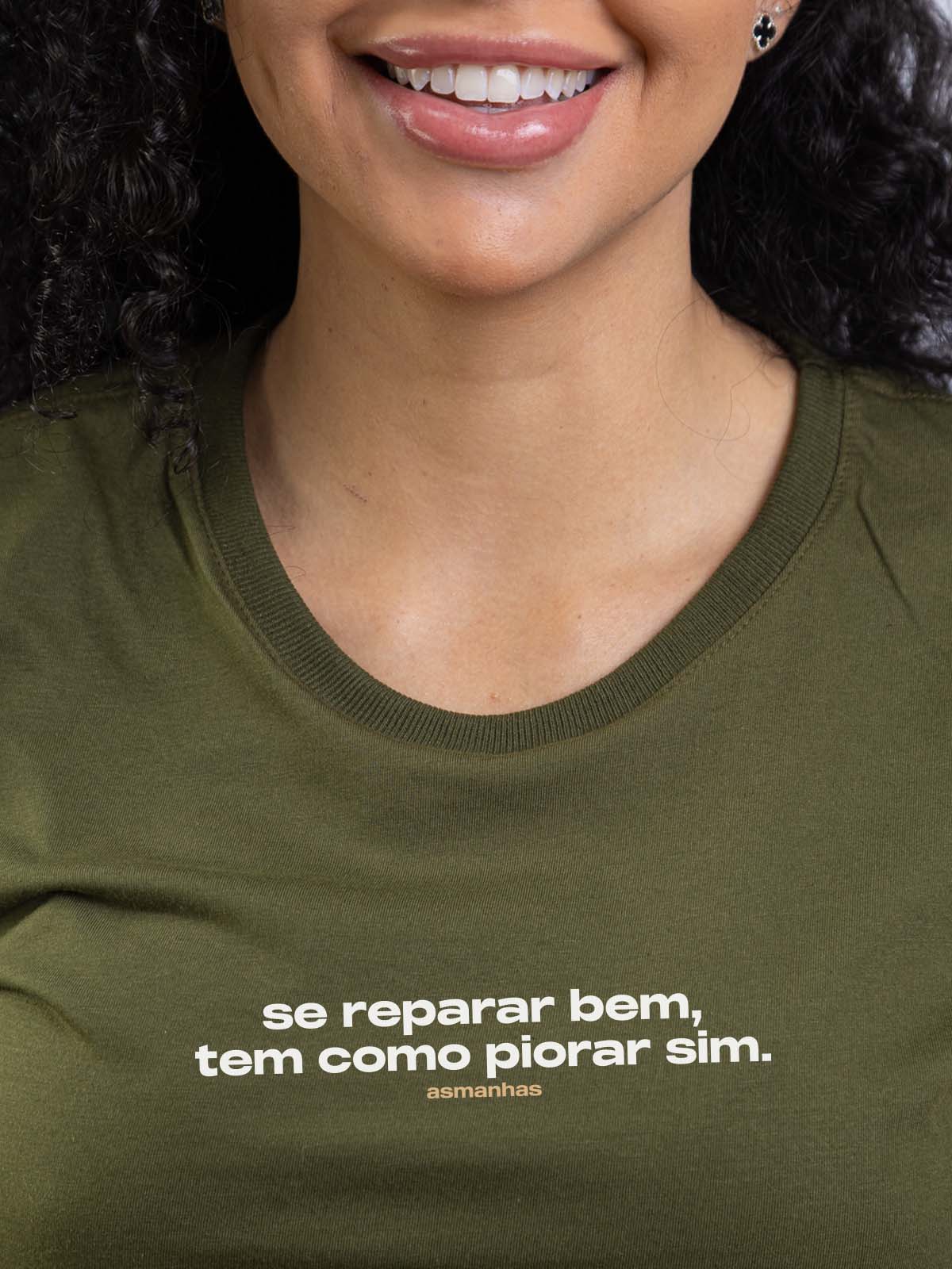 Camiseta Feminina Tem Como Piorar Asmanhas