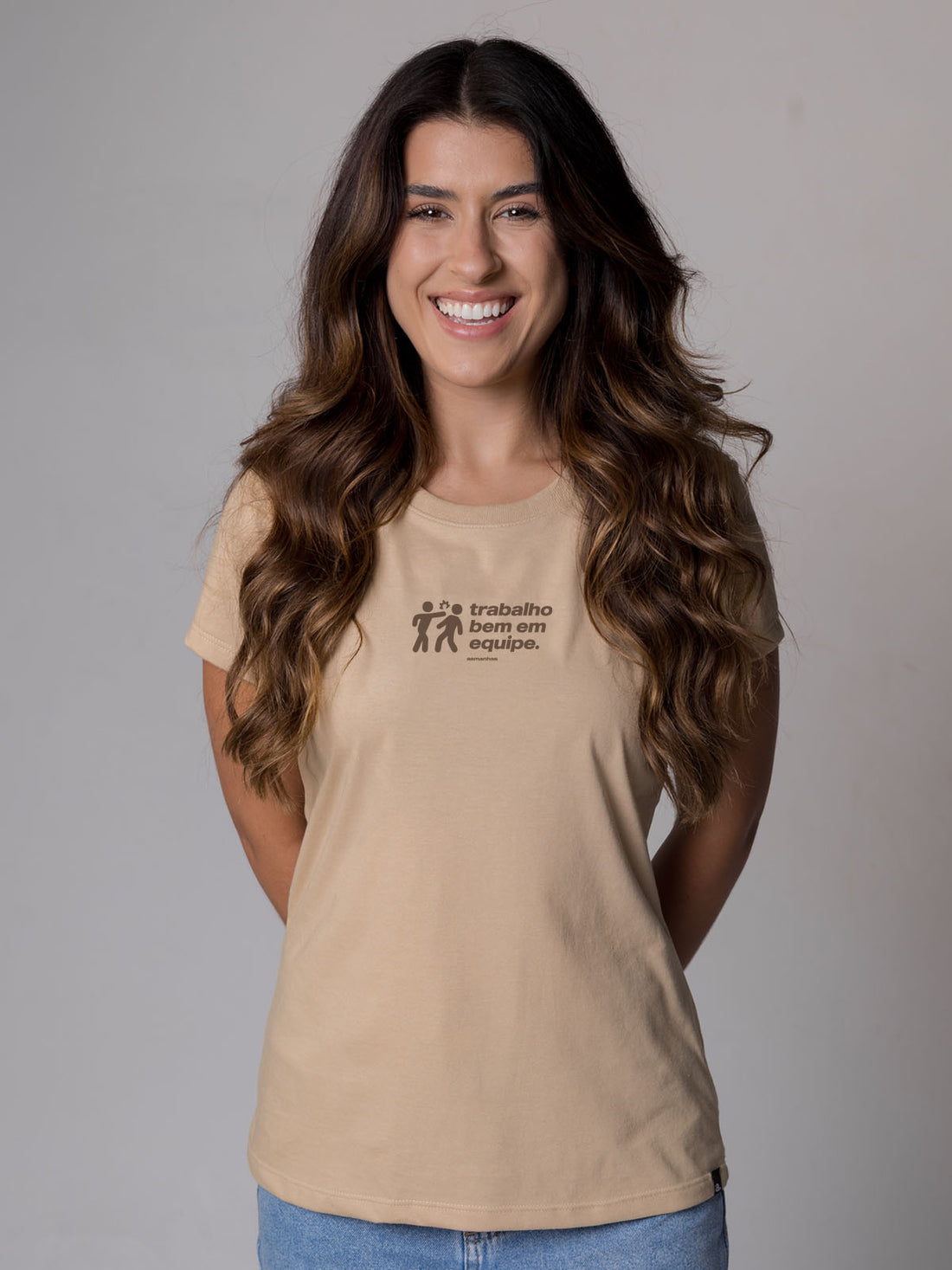 Camiseta Feminina Trabalho Bem em Equipe Asmanhas