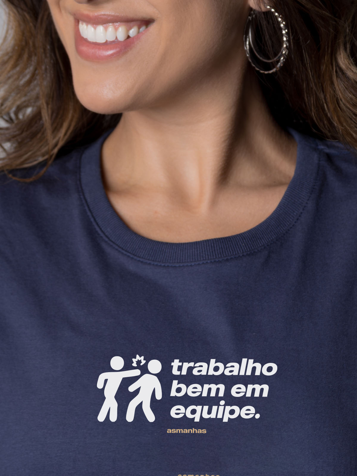 Camiseta Feminina Trabalho Bem em Equipe Asmanhas