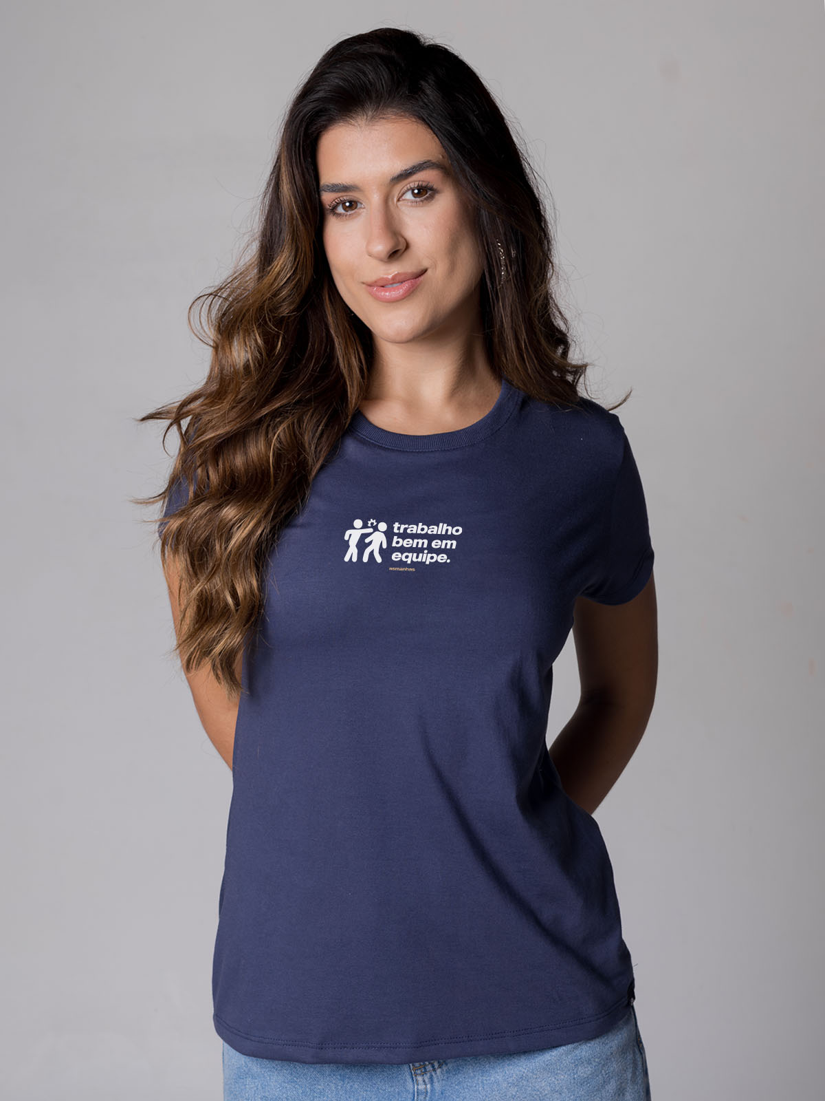 Camiseta Feminina Trabalho Bem em Equipe Asmanhas