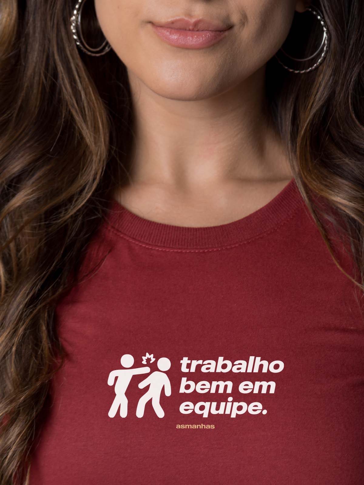 Camiseta Feminina Trabalho Bem em Equipe Asmanhas