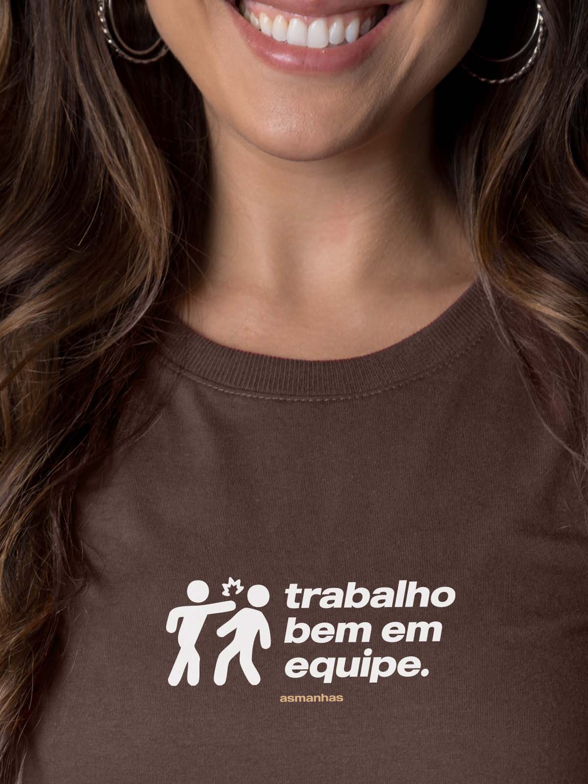 Camiseta Feminina Trabalho Bem em Equipe Asmanhas
