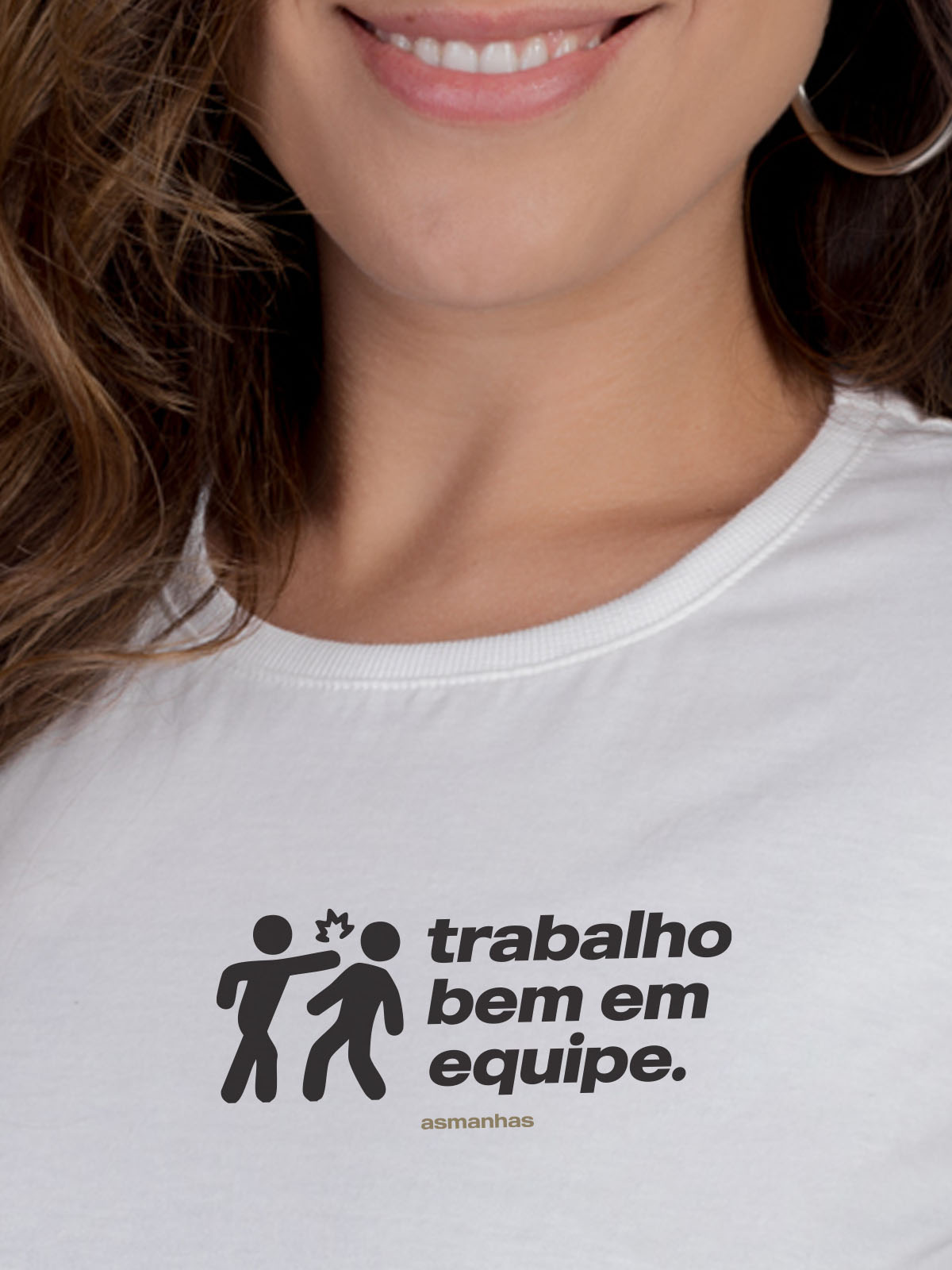 Camiseta Feminina Trabalho Bem em Equipe Asmanhas