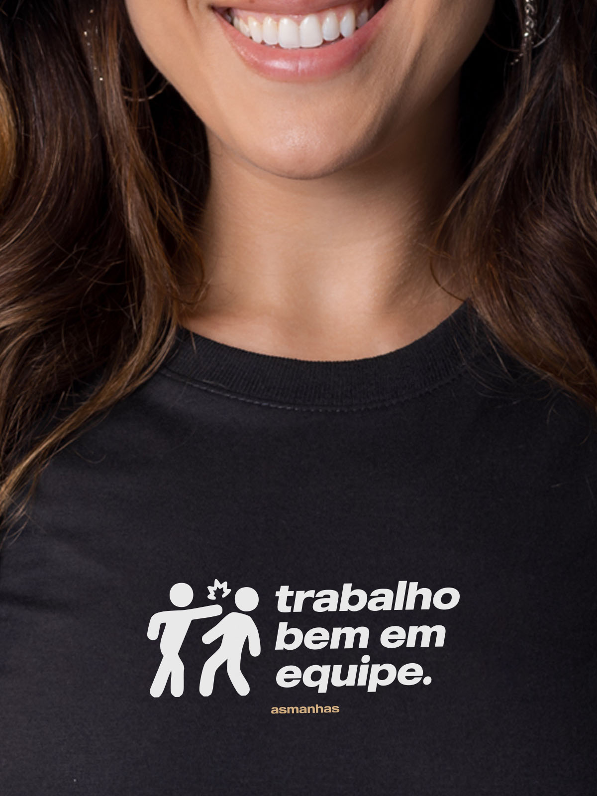 Camiseta Feminina Trabalho Bem em Equipe Asmanhas