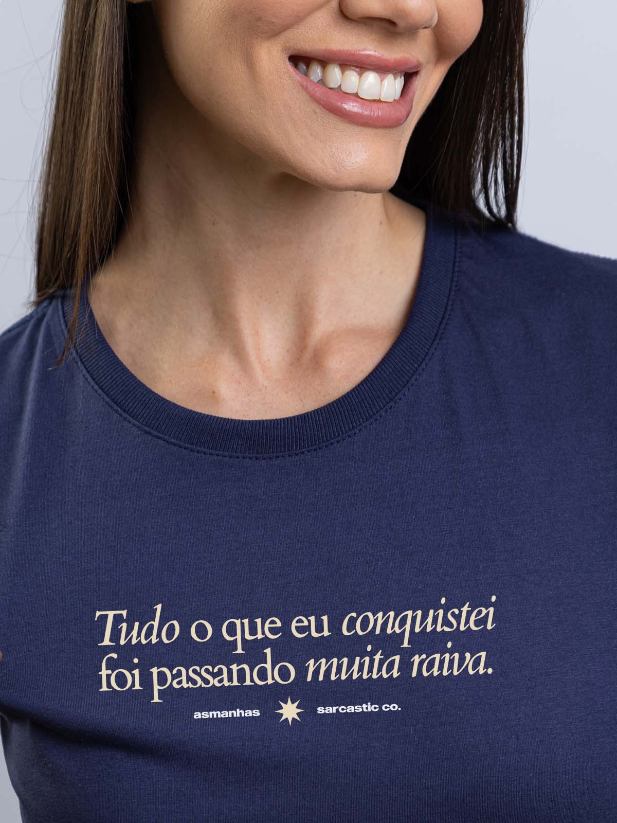 Camiseta Feminina Tudo o que Conquistei Asmanhas
