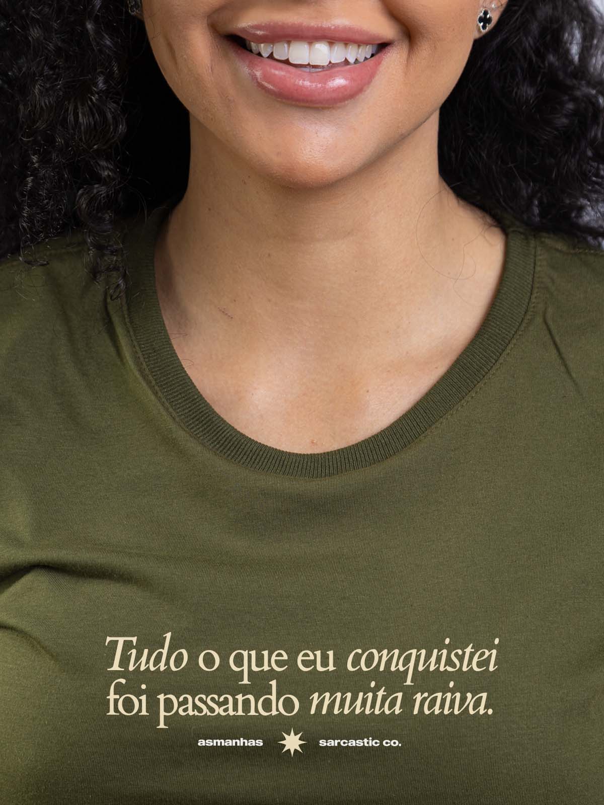 Camiseta Feminina Tudo o que Conquistei Asmanhas