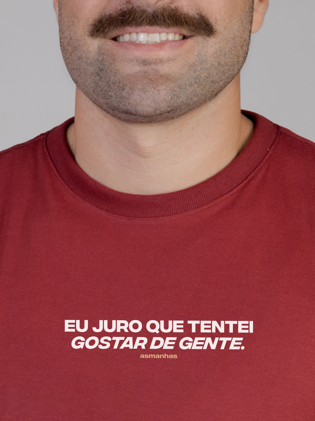 Camiseta Tentei Gostar de Gente Asmanhas