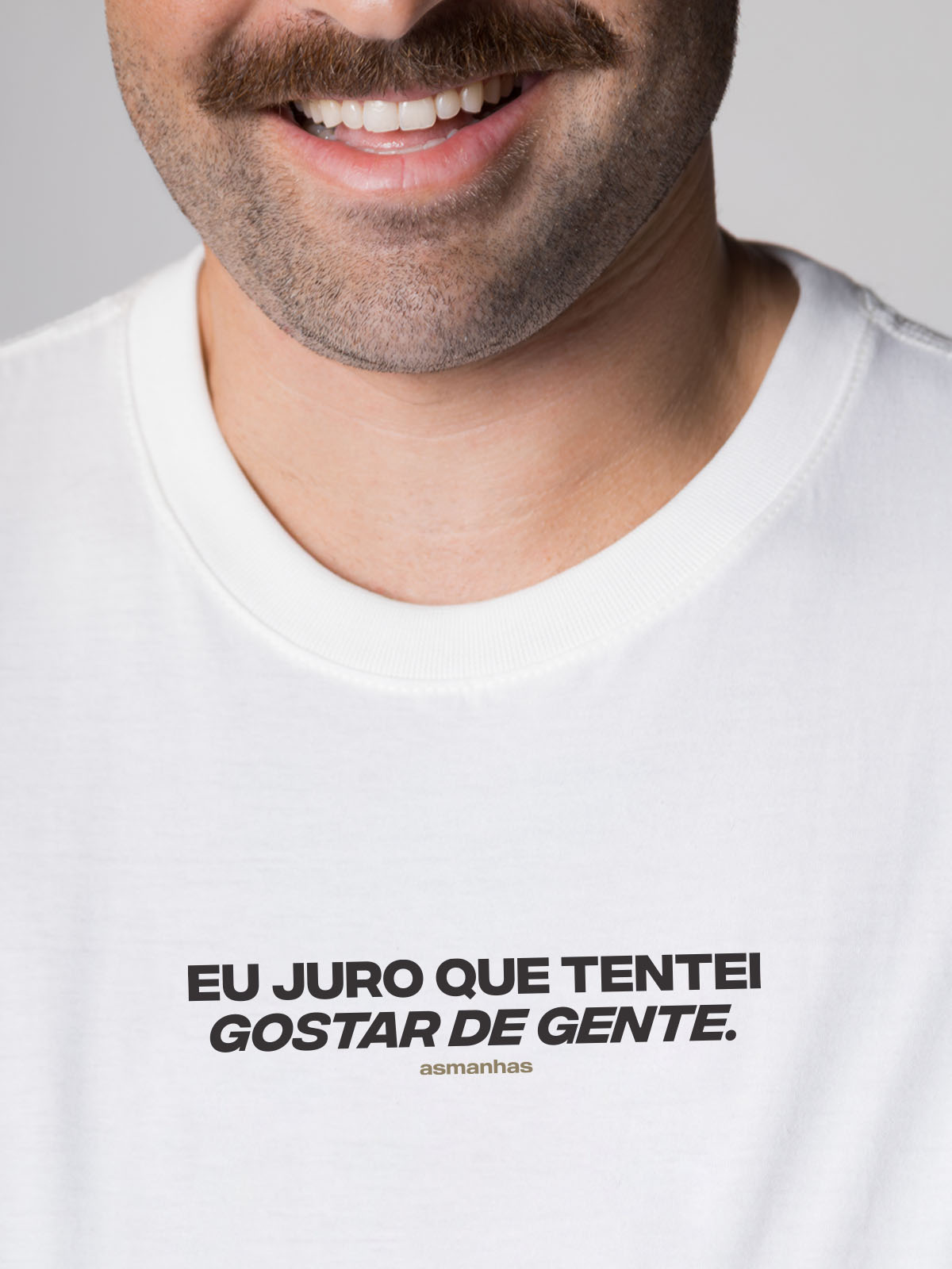 Camiseta Tentei Gostar de Gente Asmanhas