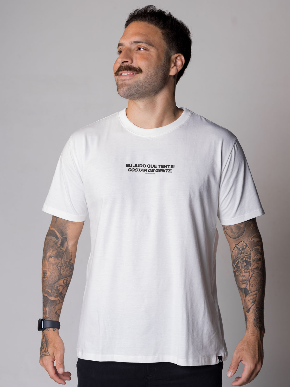Camiseta Tentei Gostar de Gente Asmanhas