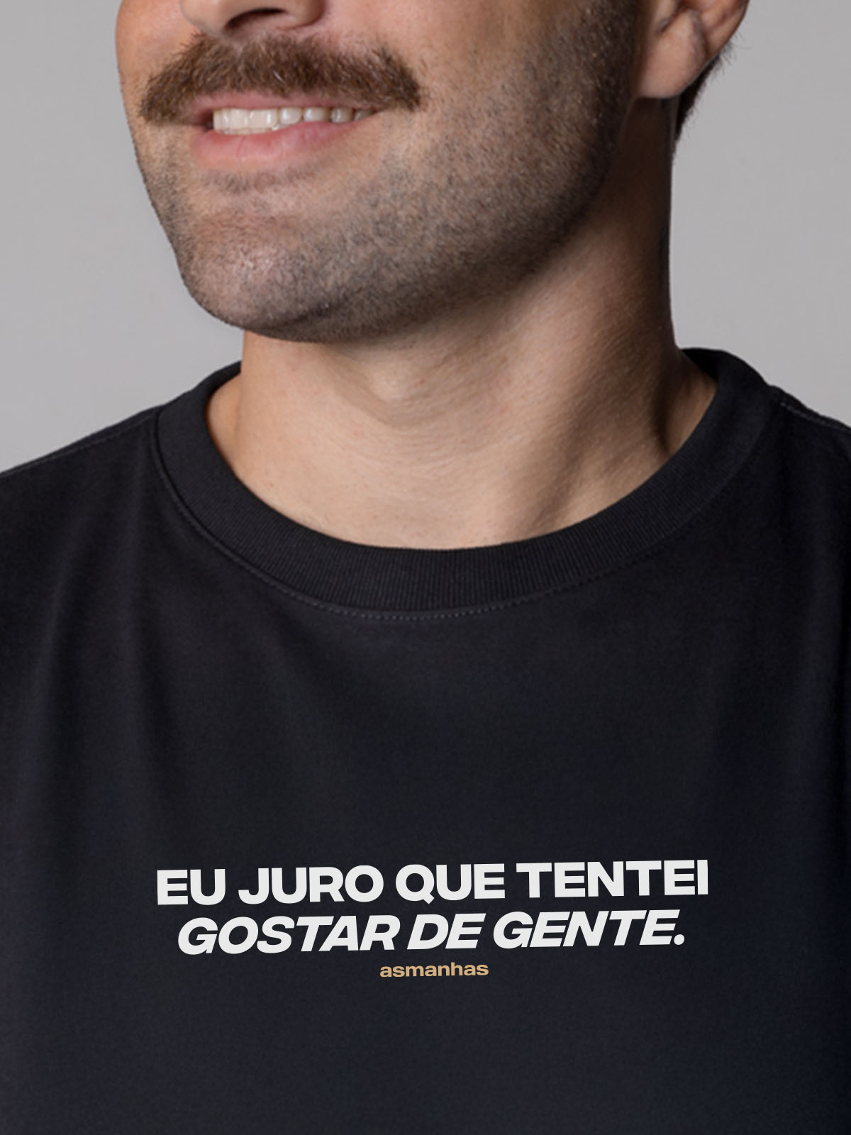 Camiseta Tentei Gostar de Gente Asmanhas