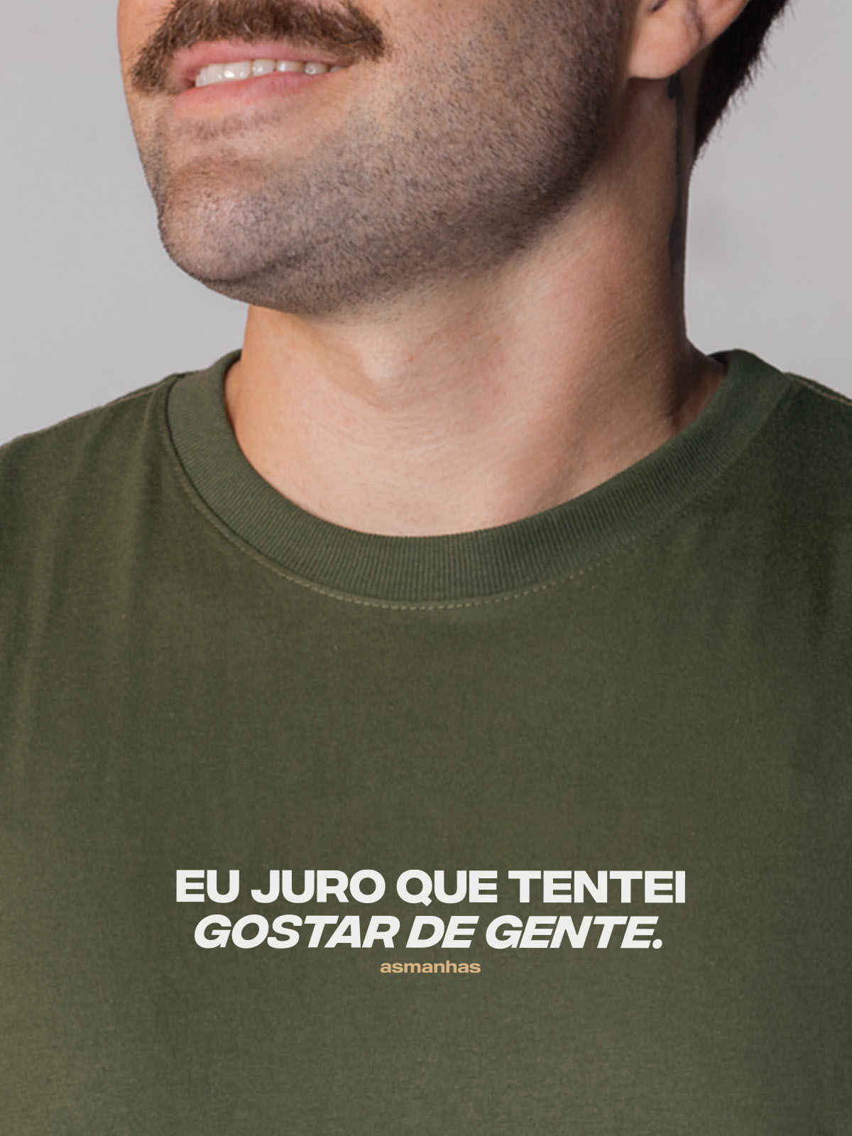 Camiseta Tentei Gostar de Gente Asmanhas