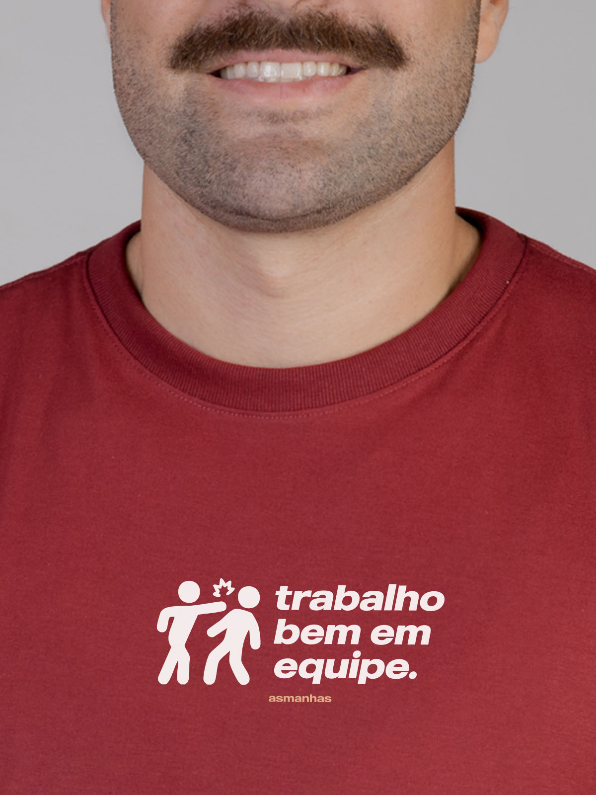 Camiseta Trabalho Bem em Equipe Asmanhas