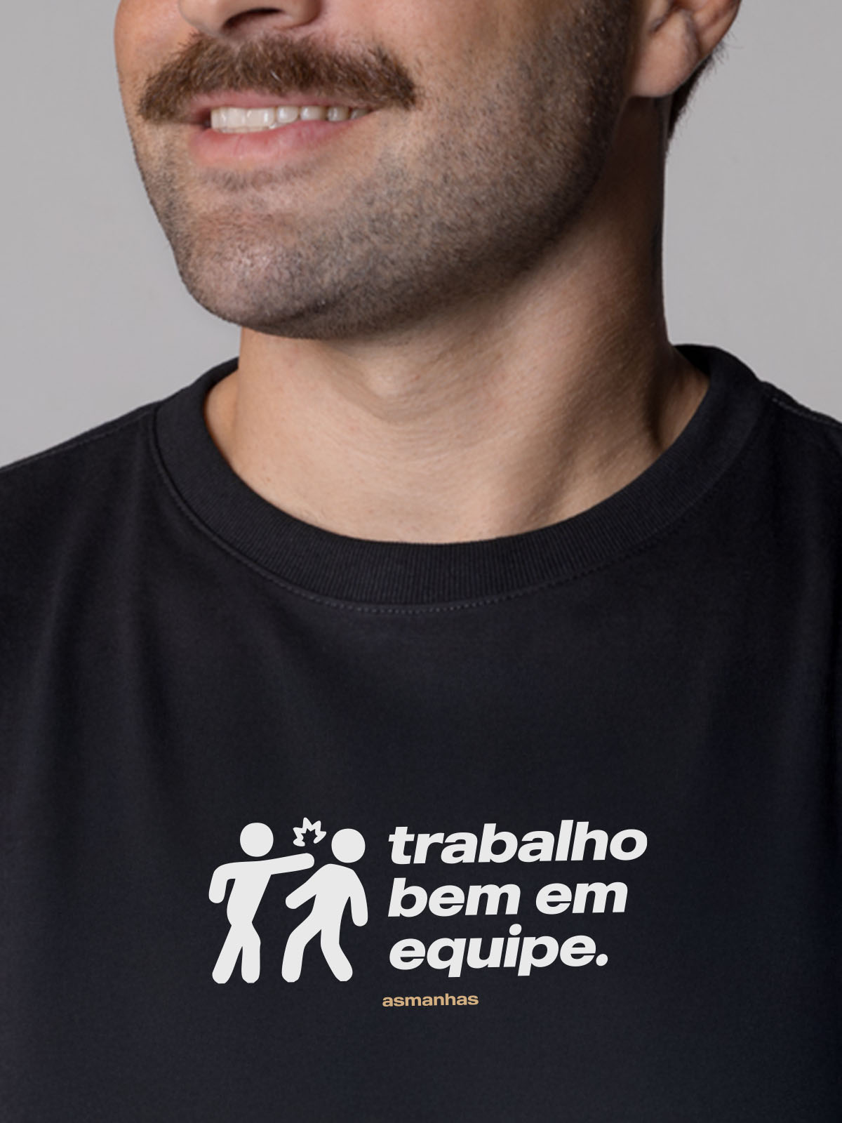 Camiseta Trabalho Bem em Equipe Asmanhas