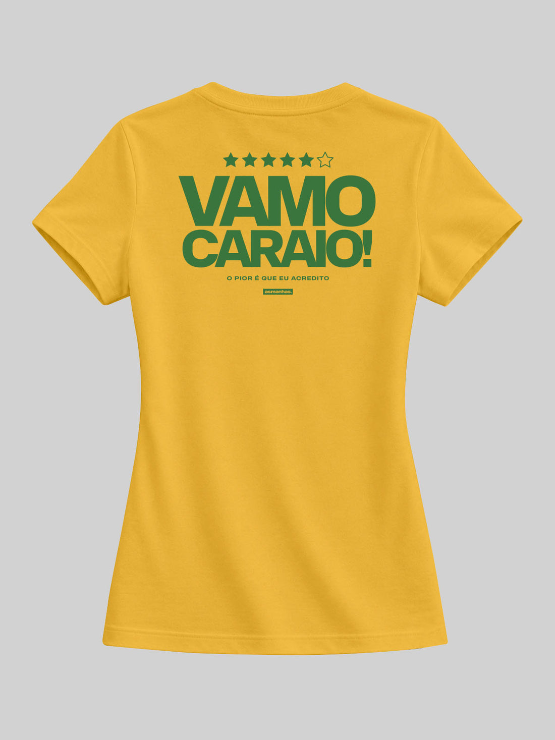 Camiseta Copa Feminina Vamo Caraio Costas Asmanhas
