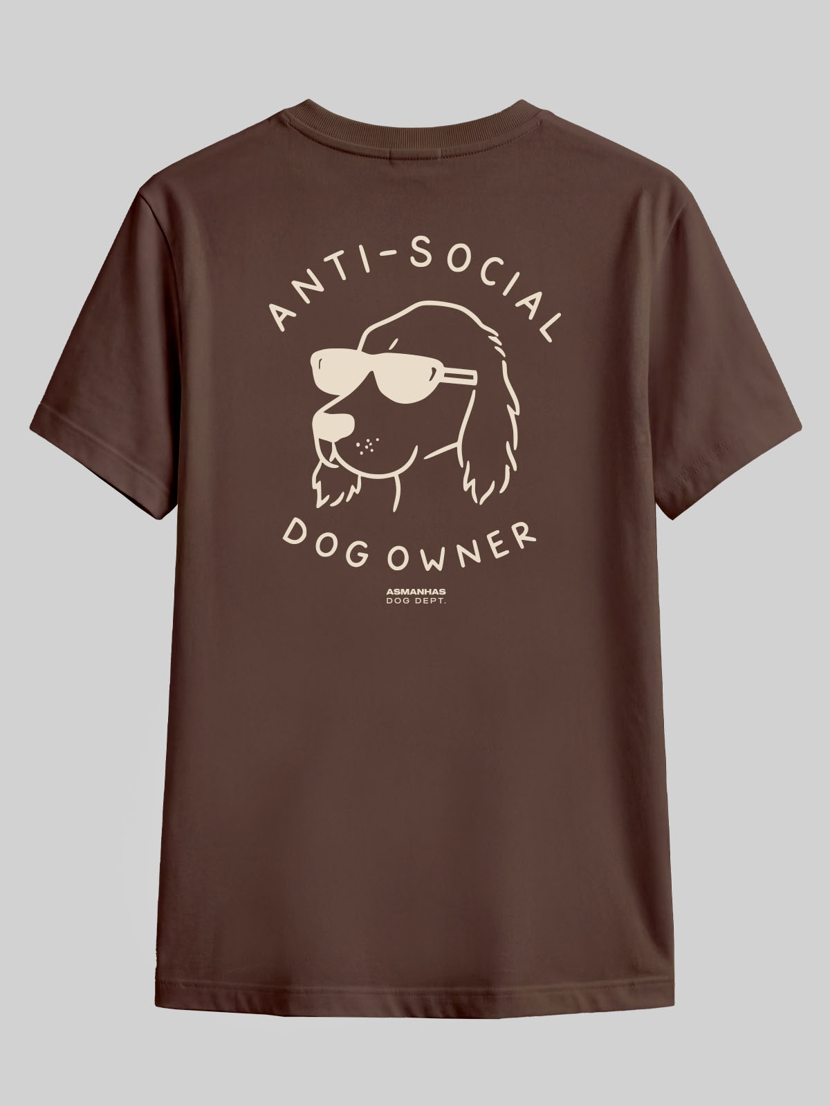 Camiseta Dono de Cachorro Antissocial Asmanhas