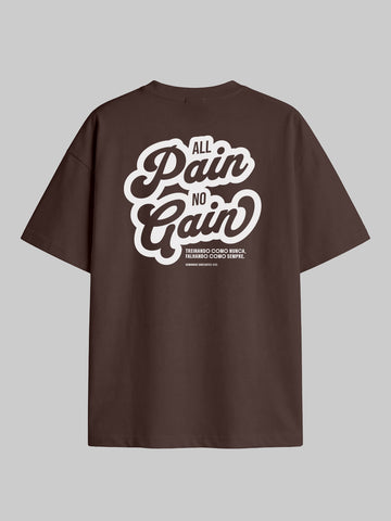 Camiseta Oversized All Pain No Gain Asmanhas