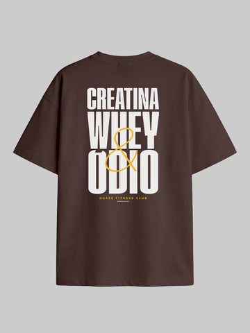 Camiseta Oversized Creatina Whey e Ódio Asmanhas