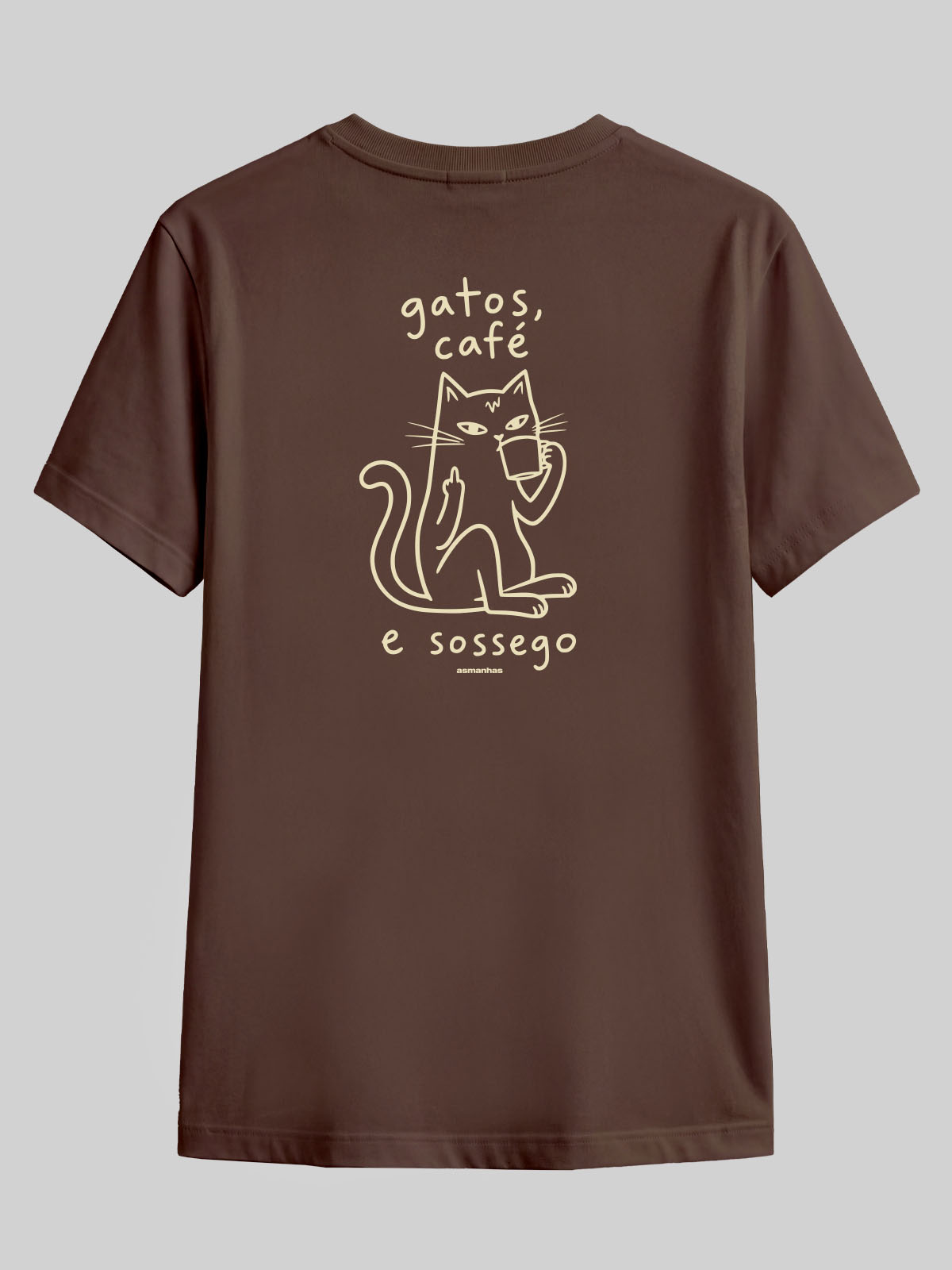 Camiseta Gatos Café e Sossego Asmanhas