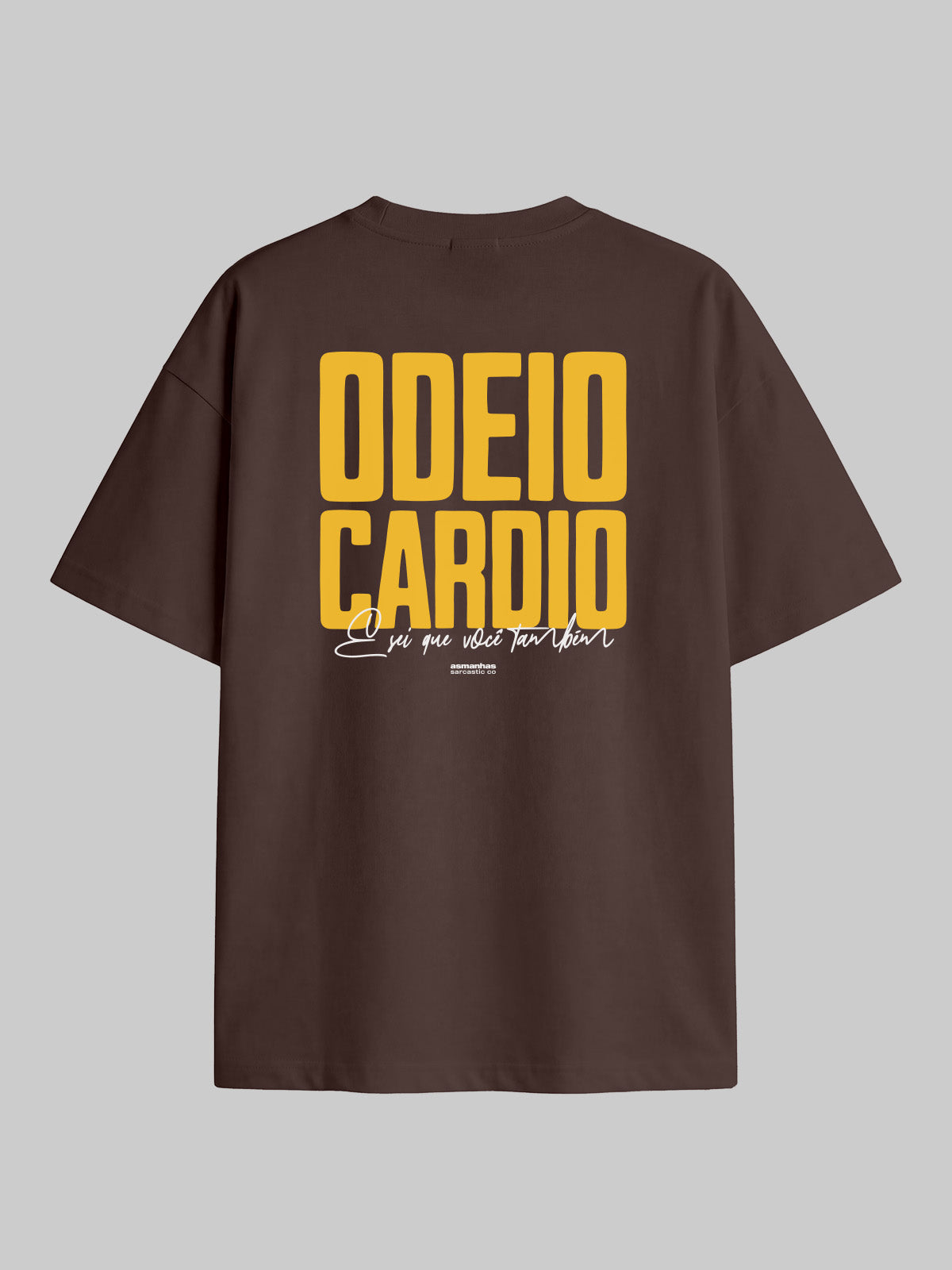 Camiseta Oversized Odeio Cardio Asmanhas