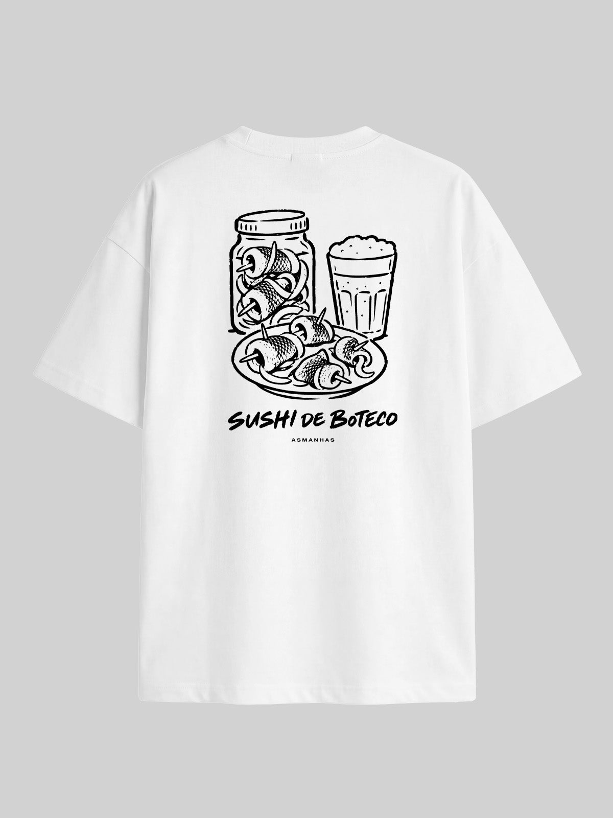 Camiseta Oversized Sushi de Bar Asmanhas